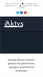 Mobile Screenshot of groupe-aktysfinance.com